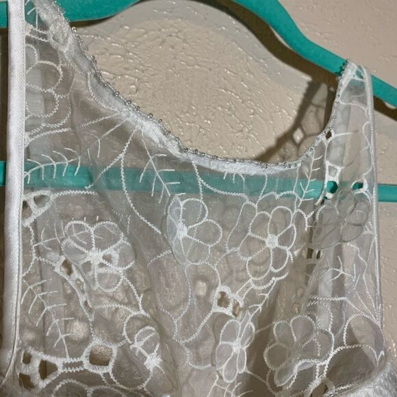 VS sequin high neck floral ivory bra - Picture 4 of 9